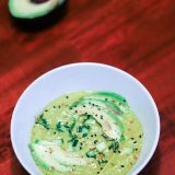 Creamy Raw Keto Avocado Zucchini Chilled Soup