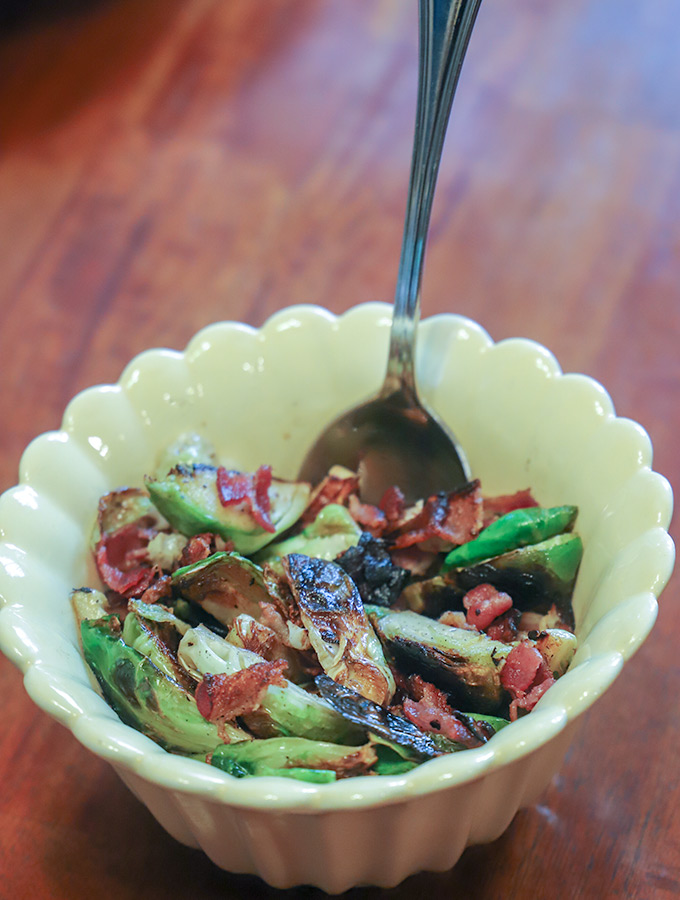 Simple Bacon Brussels Sprouts