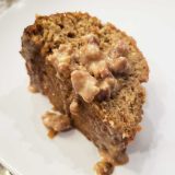 Keto Pumpkin Spice Rum Cake With Pecan Cream Cheese Glaze