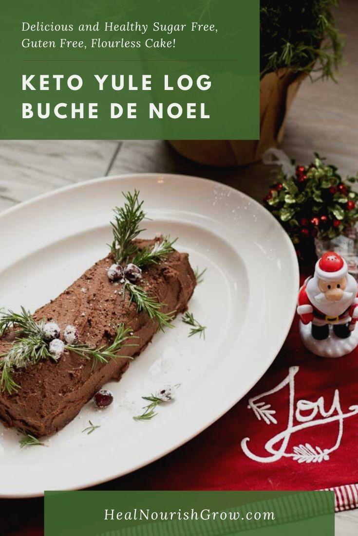 Keto Yule Log, Buche de Noel Low Carb Christmas Recipe w/Video