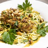 Pistachio Encrusted Cod with Thai Coconut Sauce