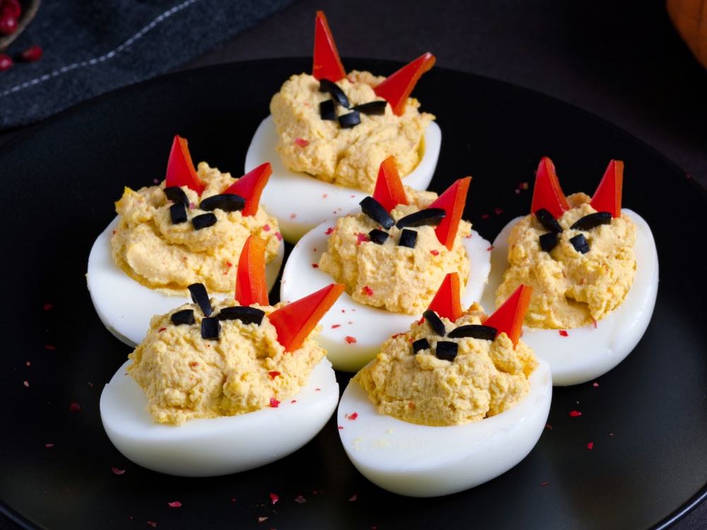 Devil Halloween Deviled Eggs