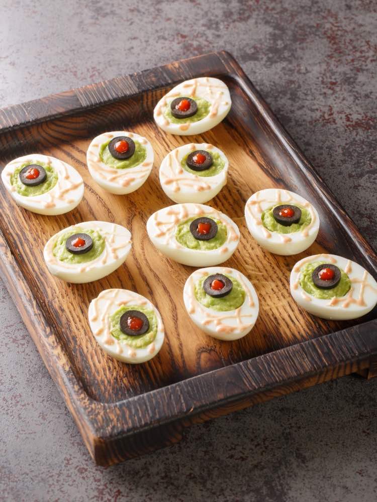 Eyeball Halloween Deviled Eggs