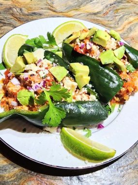 Stuffed Poblano with Chicken