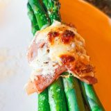 Prosciutto Wrapped Asparagus with Cheese