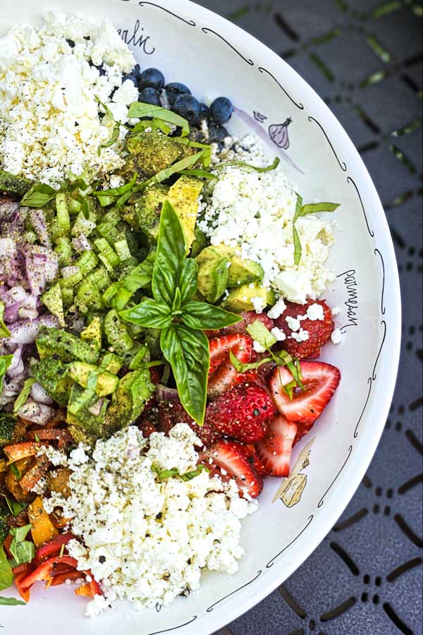 Keto Summer Salad With Strawberries, Avocados and Feta